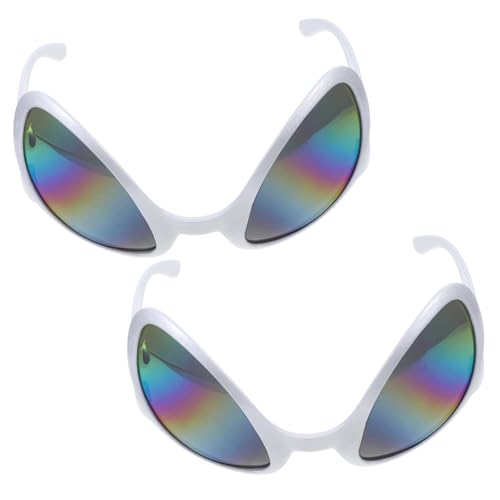 HOLIDYOYO Lustiges Brillenset 2er-pack Alien-brillen Rave-brillen Kostüme Ideal Für Maskenball-partys von HOLIDYOYO