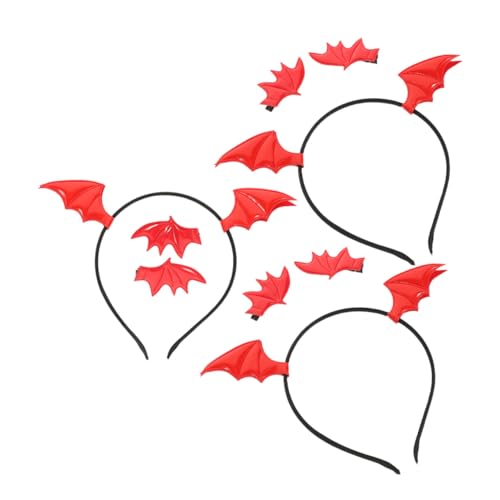 HOLIDYOYO 3 Satz Fledermaus Stirnband Halloween Haarreif Cosplay Party Bat Headband mit Bat Design Leichtes Langlebiges Kostümzubehör für Frauen Festliche Halloween Feiern von HOLIDYOYO