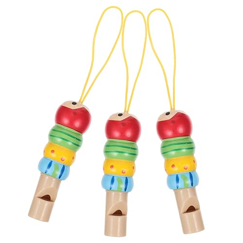 HOLIDYOYO 3 Stück Pfeife kinderinstrumente musikinstrumente Music Instruments for zieharmonika Lernspielzeug Instrumentenmodelle Früherziehungsinstrument Massivholz Colorful von HOLIDYOYO