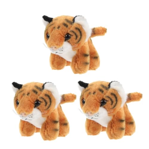 HOLIDYOYO 3 Stück Teiliges Plüsch Tiger Schlüsselanhänger Set Niedlicher Kleiner Anhänger für Rucksack Tasche Geburtstags und Partygeschenke Leichter Tragbarer Tier Schlüsselanhänger von HOLIDYOYO