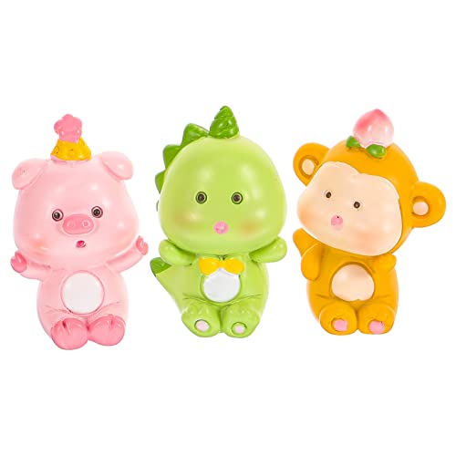 HOLIDYOYO 3Stücke Tierische Kuchendekoration Niedliche Figuren Für Cupcakes Und Exquisite Tierornamente Verschiedenen Designs Für Kindergeburtstage Und Feiern von HOLIDYOYO