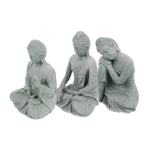 HOLIDYOYO Chakra Gong Buddha Statue Sandstein Figurine Home Aquarium Meditation Buddha Für Büro HOLIDYOYO Chakra Gong Buddha Statue Sandstein Figurine Home Aquarium Meditation Buddha Für Büro von HOLIDYOYO