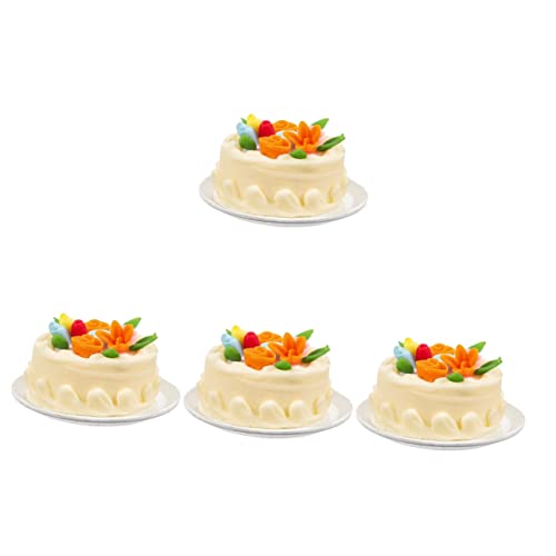 HOLIDYOYO 4 Stück Mini-Cupcakes Dessert-Spielzeug realistischer Kuchen Hochzeitsdekorationen Spielzeuge fotografische Requisiten künstliche Dessertdekoration Miniatur Zubehör das Gericht von HOLIDYOYO
