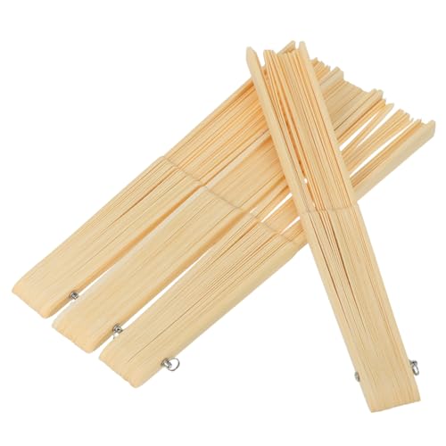 HOLIDYOYO 4 Stück Teiliges Japanisches Fächer aus Robustem Faltbarer Fächerrahmen für DIY Handfächer Kreatives Bastelzubehör Naturfarben für Kunsthandwerk und Geschenkideen von HOLIDYOYO