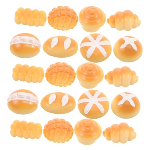 HOLIDYOYO 40 Stück Mini Brotfiguren Aus Kunstharz Für Heimwerkerarbeiten Realistische Künstliche Brot Requisiten Lebensechte Kunstlebensmittel Bäckerei Zubehör Für Puppenhaus von HOLIDYOYO