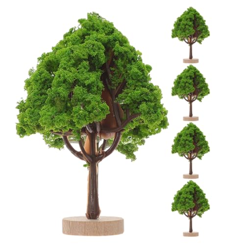 HOLIDYOYO 5 Pcs Miniatur -Straßenbäume Für Model Railway Szenerie Dollhouse Landschaftsbaubäume Künstliche Mini -Bäume Für Sandtisch Mikrolandschaft Dekoration von HOLIDYOYO