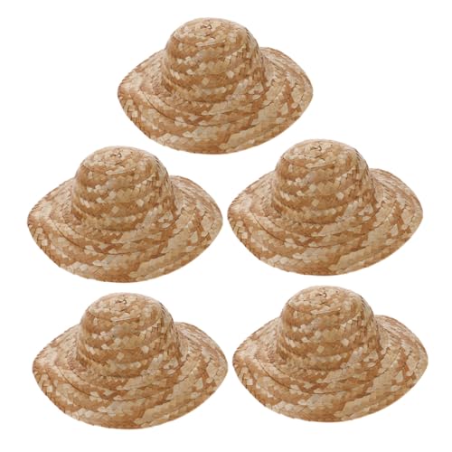 HOLIDYOYO 5 Stück Teiliges Mini Strohhut Weizenstroh DIY Malhut für Puppenkleidung Wiederverwendbar Sicher Bequem für Basteln Tanzpartys und Puppendekoration HOLIDYOYO 5 Stück Teiliges Mini Strohhut Weizenstroh DIY Malhut für Puppenkleidung Wiederverwendbar Sicher Bequem für Basteln Tanzpartys und Puppendekoration von HOLIDYOYO
