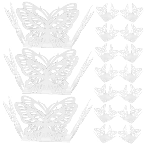 HOLIDYOYO 50 Stück Schokoladentablett hochzeitsdeko hochzeitsideen hochzeitdeko Trüffel-Schokoladenhüllen Trüffelbecher Süßigkeiten Tablett aus Schokoladenpapier Party-Trüffelverpackung Weiß von HOLIDYOYO