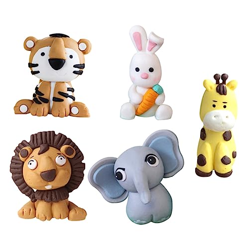 HOLIDYOYO 5er-Pack Cartoon-Tier-kuchendekorationen Aus Weichem Ton Sichere Kreative Ornamente Für Geburtstagsfeiern Und Versammlungen HOLIDYOYO 5er-Pack Cartoon-Tier-kuchendekorationen Aus Weichem Ton Sichere Kreative Ornamente Für Geburtstagsfeiern Und Versammlungen von HOLIDYOYO