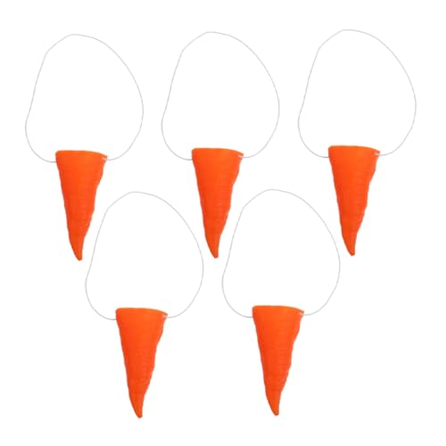 HOLIDYOYO 5pcs Schneemann Karotten Nasenkostüm Prop Party Cosplay Karotten Nasendekoration Für DIY Snowman Dekoration DIY Clown Accessoire von HOLIDYOYO