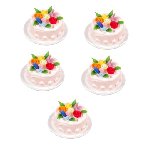 HOLIDYOYO 5st Mini-Cupcakes Mini-Spielzeug Hochzeitszubehör Lebensmittelspielzeug Gefälschte Desserts Künstliche Nahrungsmodelle Miniatur-kuchenspielzeug Künstliche Tortenverzierung Vorgeben von HOLIDYOYO