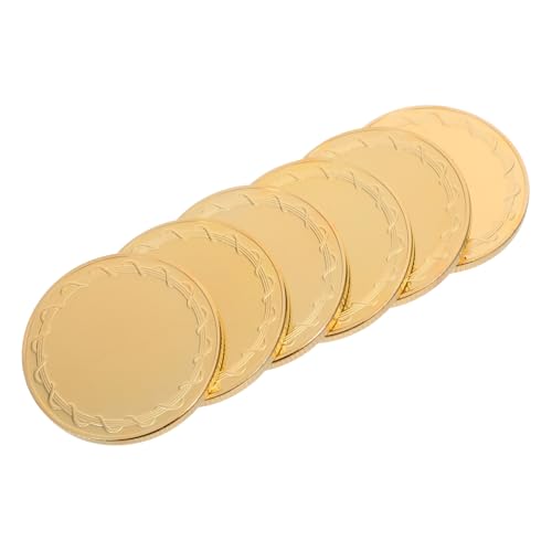 HOLIDYOYO 6 Stück Blankendruck Gedenkmünzen Blankomünze Zum Gravieren Gravur Münze Stanzrohlinge Aus Metall Blankomünzen Gravieren Leere Münzen Leere Challenge-münze Münzrohlinge Golden Abs von HOLIDYOYO