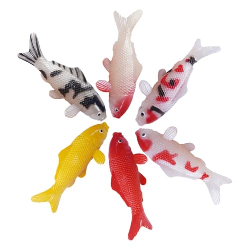 HOLIDYOYO 6 Stück Kleine Plastikfische Für Aquarien, Künstliche Modelle, Realistische Koi-Fische, Schmuck Für Aquarium-Dekoration Und Fotografie-Requisiten HOLIDYOYO 6 Stück Kleine Plastikfische Für Aquarien, Künstliche Modelle, Realistische Koi-Fische, Schmuck Für Aquarium-Dekoration Und Fotografie-Requisiten von HOLIDYOYO