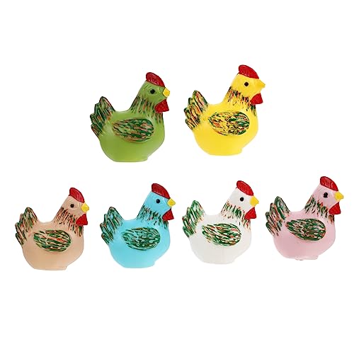 HOLIDYOYO 6 Stück simulierte Tierornamente Tiere Outdoor -Ornament Aber Tierdekoration Tierspielzeugkind Partydekorationen Mini-Tierfiguren Miniaturspielzeugtier Plastik von HOLIDYOYO