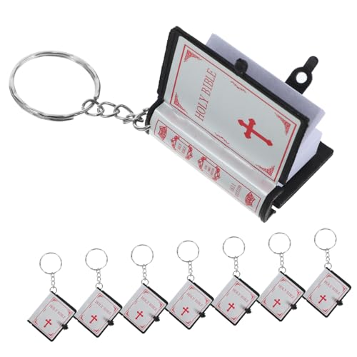 HOLIDYOYO 8 Stück Mini-bibel-schlüsselanhänger Kompakt Heilige Bibel Anhänger Größe Heilige Bibel Schlüsselanhänger Religiöse Bibel Schlüsselanhänger Winzig Klein Pvc-außenhaut Silver HOLIDYOYO 8 Stück Mini-bibel-schlüsselanhänger Kompakt Heilige Bibel Anhänger Größe Heilige Bibel Schlüsselanhänger Religiöse Bibel Schlüsselanhänger Winzig Klein Pvc-außenhaut Silver von HOLIDYOYO