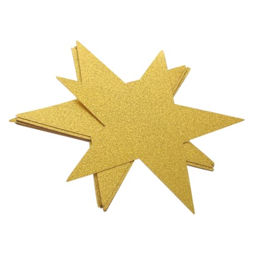 HOLIDYOYO 80 Stück Glitzer Fünf Punkte Stern Ausschnitte aus Robustem Glitzerpapier Farbenfrohe Stern Dekoration für Klassenzimmer Tafel und Pinnwand Vielseitig für Schulprojekte Party und von HOLIDYOYO
