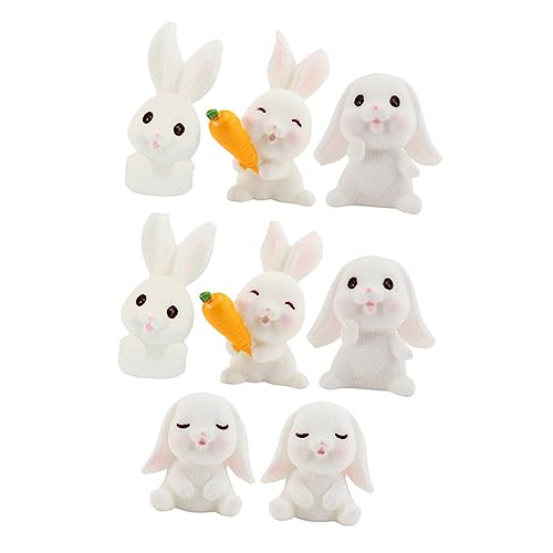 HOLIDYOYO 8stücke Teiliges Dekorative Bunny Resin Für Bonsai Und Miniaturgärten Niedliche Tischdeko Und Tierfiguren Für Mikrolandschaften von HOLIDYOYO