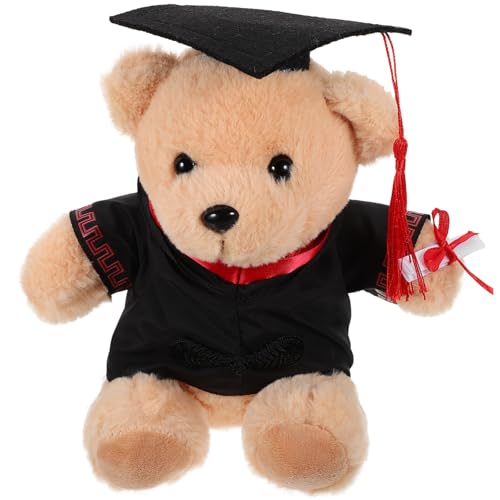 HOLIDYOYO Abschluss-Plüschbär Tierbärenpuppen Mit Hut Abschlussbär Stofftierbär Abschlussgeschenk Für Bachelor-Master-Doktor-Abschlussballstudenten von HOLIDYOYO