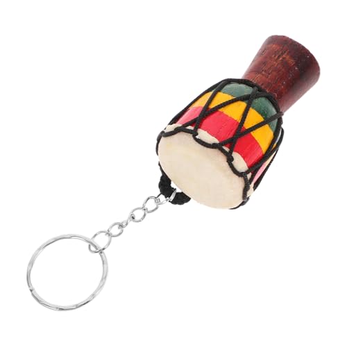 HOLIDYOYO Afrikanische Trommelkette Schlüssel klein Musical Ornament Schlagzeug Finger Mini-Instrumente Mini-Handtrommel Zubehör für afrikanische Trommeln Afrikanische Instrumente Legierung von HOLIDYOYO