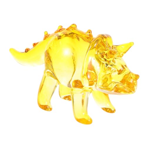 HOLIDYOYO Cartoon Kleiner Dinosaurier Glasierte Kristallverzierung Z Mauspad Mauspad Chakra Kristalle Zubehör Figuren Drachenfigur Bezaubernde Dekorfigur Planeten Goldener von HOLIDYOYO