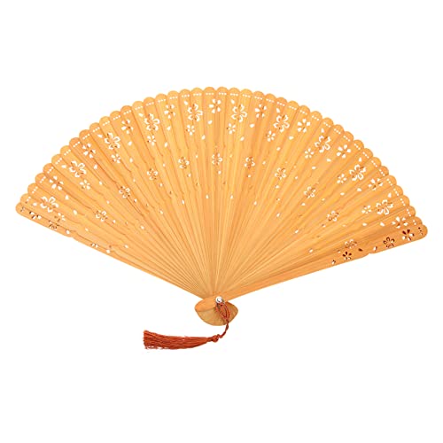 HOLIDYOYO Chinesischer Faltbarer Handfächer aus Stabilem mit Filigranen Hohlmustern Vintage Design Vielseitig für Tanz Performance Party und Sommer Kompakt und Leicht Tragbar von HOLIDYOYO