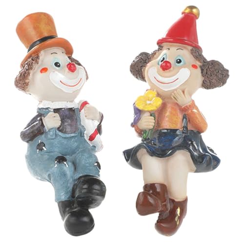 HOLIDYOYO Clown-Ornamente Für Paare Mit Zirkusthema Kunstharz Schreibtischdekor Clownfiguren Für Zuhause Dekorative Clownstatuen Wortdekor HOLIDYOYO Clown-Ornamente Für Paare Mit Zirkusthema Kunstharz Schreibtischdekor Clownfiguren Für Zuhause Dekorative Clownstatuen Wortdekor von HOLIDYOYO