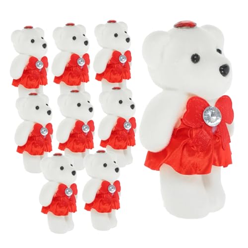 HOLIDYOYO Dekorative Bärenpuppen 10 Stück Plüsch-minibären Für Hochzeit Auto Blumenstrauß Weiches Stofftier Spielzeug Schlafzimmer Wohnzimmer von HOLIDYOYO