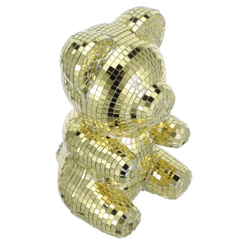 HOLIDYOYO Disco Bären Dekoration Stylisches Spiegeloberflächen Tiermodell Für Party Und Hochzeitsdekoration Realistisches Design Als Fotorequisit Goldfarbige Große Ausführung HOLIDYOYO Disco Bären Dekoration Stylisches Spiegeloberflächen Tiermodell Für Party Und Hochzeitsdekoration Realistisches Design Als Fotorequisit Goldfarbige Große Ausführung von HOLIDYOYO