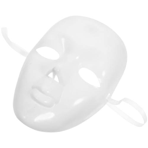 HOLIDYOYO Maske Zirkus-fotokabine Venezianische Dekorative Karnevals-fotokabinen-requisiten Überstreichbare Animes Verkleiden Sich Mit Pp Bilden Zubehör Weiß von HOLIDYOYO