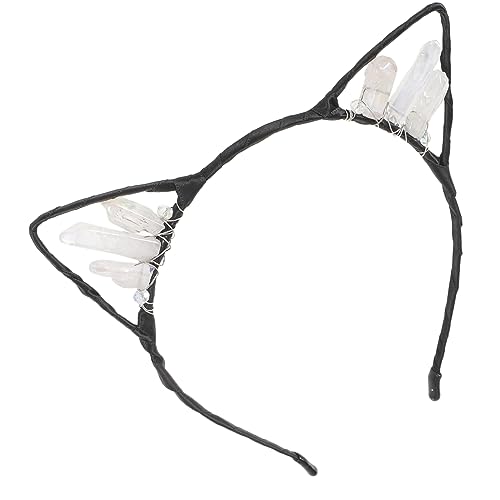 HOLIDYOYO Haarreif Mit Katzenohren Und Kristallen Kopfbedeckung Für Und Halloweenkostüme von HOLIDYOYO
