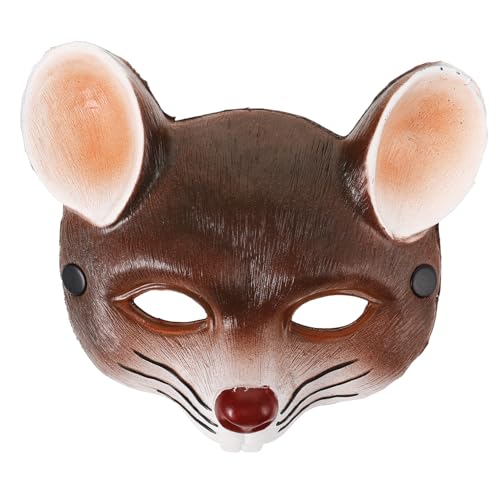 HOLIDYOYO Halloween-Masken 3D-Rattenkopfmasken Gruselige Tier-Halbgesichtsmaske Für Erwachsene Männer Karneval Halloween Party Kostüm Cosplay von HOLIDYOYO