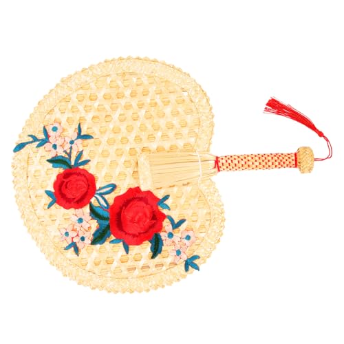 HOLIDYOYO Handgefertigter Handventilator aus Tragbarer Fächer für Sommer Partys Strand Dekorativer Handgewebter Kühlfächer für Erwachsene Vintage Design HOLIDYOYO Handgefertigter Handventilator aus Tragbarer Fächer für Sommer Partys Strand Dekorativer Handgewebter Kühlfächer für Erwachsene Vintage Design von HOLIDYOYO