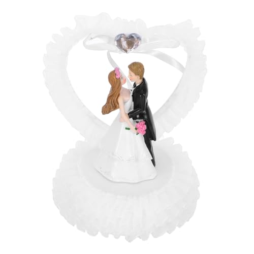 HOLIDYOYO Hochzeitsdekorationen Braut Bräutigam Puppe Hallo Zu Ornamente gruselig Sei hochzeitsschmuck hochzeitsfiguren hochzeitsgeschenk idee Kuchen -Topper Hochzeitsaccessoire Plastik Weiß von HOLIDYOYO