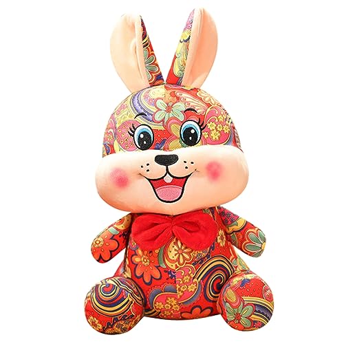 HOLIDYOYO Kaninchen Plüschtier Gefüllte Hasenpuppe Kaninchen Stofftiere Kaninchen-Maskottchen-Puppe hasenfiguren hasenkuscheltiere Tier Stofftier Desktop-Kaninchenpuppe Baumwolle und Plüsch von HOLIDYOYO
