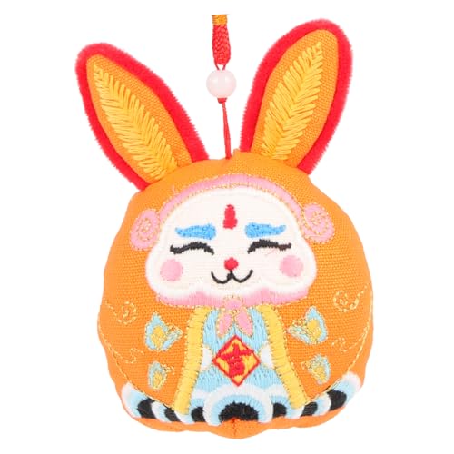 HOLIDYOYO Kaninchen Plüschtier Hasen Kuscheltier hasenfiguren Ostern 0stergeschenke osterngeschenk Plüschkaninchen Kaninchenpuppe des neuen Jahres Cartoon-Puppe PP Baumwolle Orange von HOLIDYOYO