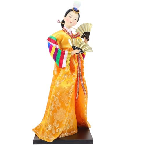 HOLIDYOYO Koreanische Puppenfiguren Traditionelle Asiatische Puppen Hanboks Kleiderpuppen Koreanische Weibliche Statue Für Heimbüro Desktop-Dekoration Geschenk von HOLIDYOYO