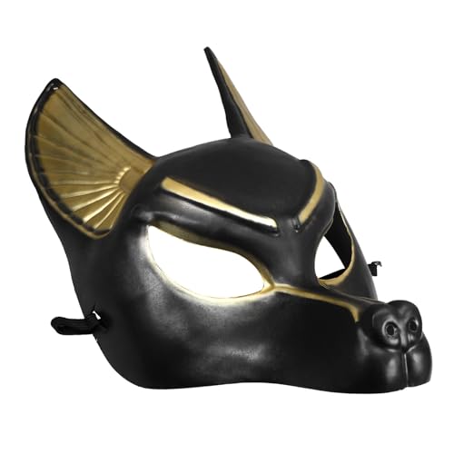 HOLIDYOYO Maske Ägypter Der Gott Cosplay Kostüm Zubehör Halbes Gesicht Maskerade Maske Tier Wolf Kopf Karneval Maske Geburtstag Karneval Festival Party von HOLIDYOYO