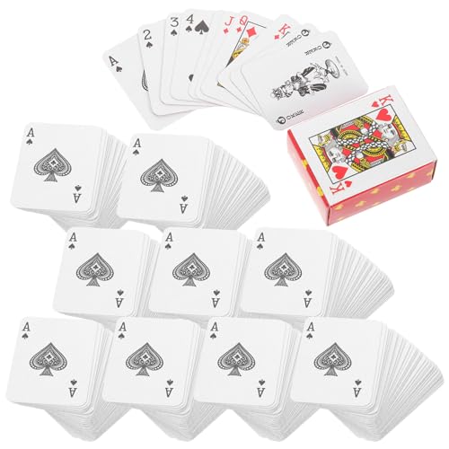 HOLIDYOYO Mini-Spielkarten 10 Sets Pokerkarten Kleine Casno-Spielkarten Miniatur-Pokerkarten Reisedecks Karten Festival-Party-Spielzubehör Für Kinder Und Erwachsene von HOLIDYOYO