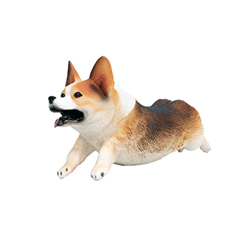 HOLIDYOYO 1stück Corgi Hund Modell Figurine Süße Statische Dekoration Für Zuhause Büro Und Auto Feine Verarbeitung Realistisches Design Als Für Sammler von HOLIDYOYO