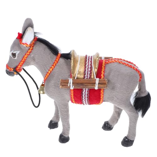 HOLIDYOYO Winzige Tier Esel Statue Ornament Kunststoff Tier Figur Simulation Esel Spielzeug Für Pädagogisches Spielen von HOLIDYOYO