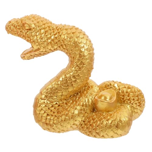 HOLIDYOYO Schlangenbarren-Ornamente Sternzeichen Tierfigur Feng-Shui-Schlangenskulptur Jahr des Schlangendekors Tierkreiszeichen Figuren Kunstharzdekor Tierharzdekor Schlangenstatue Golden HOLIDYOYO Schlangenbarren-Ornamente Sternzeichen Tierfigur Feng-Shui-Schlangenskulptur Jahr des Schlangendekors Tierkreiszeichen Figuren Kunstharzdekor Tierharzdekor Schlangenstatue Golden von HOLIDYOYO