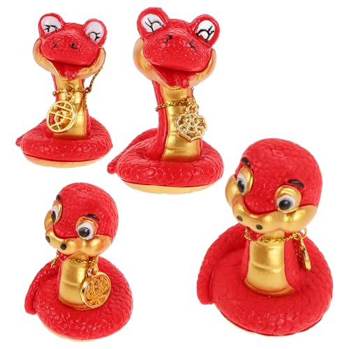 HOLIDYOYO Schlangenjahr- 4-teiliges Chinesisches Sternzeichen-schlangen-Figuren-Set Für Zuhause Und Auto HOLIDYOYO Schlangenjahr- 4-teiliges Chinesisches Sternzeichen-schlangen-Figuren-Set Für Zuhause Und Auto von HOLIDYOYO