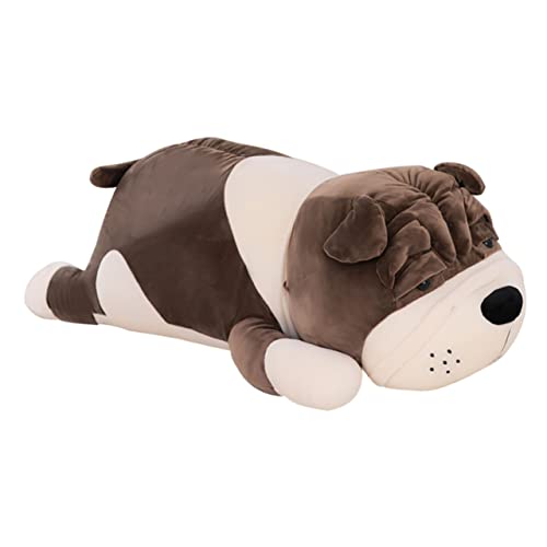 HOLIDYOYO Shar Pei Puppe Bereicherungsspielzeug Spielspielzeug Welpe Welpenform Leckerli Hundespielzeug Plüschkissen Für Große Plüschtierspielzeuge Braune Pp Baumwolle von HOLIDYOYO