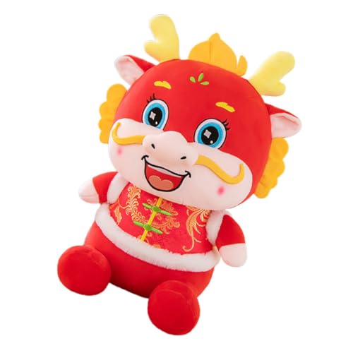 HOLIDYOYO Stofftierpuppe chinesische neujahrsdekoration legstasy Drachen Kuscheltier Dekorative Stoffdrache kuschelig Schlafzimmer-Drachenpuppe Maskottchen Drache gefüllt Plüsch von HOLIDYOYO