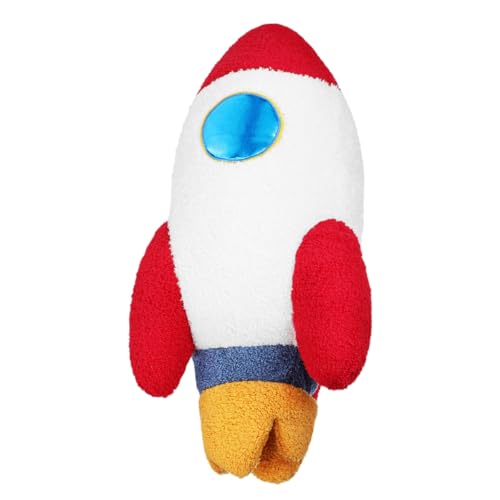 HOLIDYOYO Weltraumraketenpuppe Astronaut Stofftier Flugzeug-Kinderzimmer- Astronautenzimmerdekoration für Jungen Raumkissen Weltraum-Raumdekoration Weltraum-Wurfkissen PP Baumwolle von HOLIDYOYO