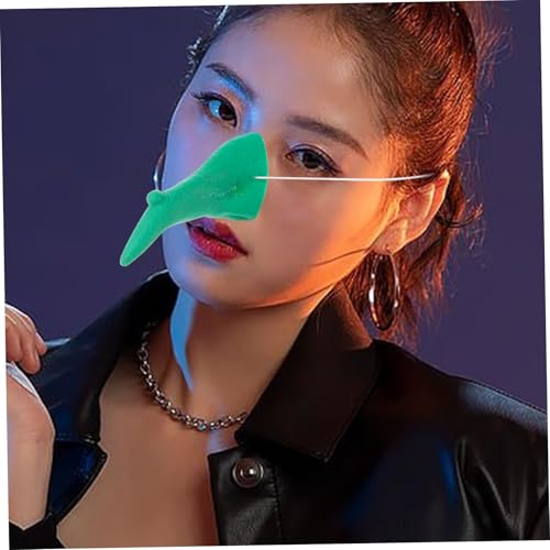 HOLIDYOYO Witzige Hexennase Cosplay Requisite mit Langem Grünem Fake Nase Elastisch für Halloween Kostüm Party Verkleidung Fasching Gruseliges Zubehör für Damen von HOLIDYOYO