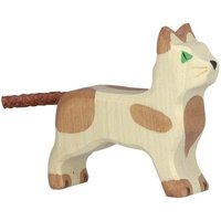 HOLZTIGER 80057 Katze, stehend, klein ca. 6 x 1,9 x 6 cm, Holz von HOLZTIGER