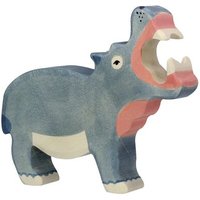 HOLZTIGER 80160 Nilpferd ca. 18 x 2,8 x 14 cm, Holz von HOLZTIGER