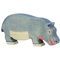 HOLZTIGER 80161 Nilpferd, fressend ca. 18 x 2,8 x 9 cm, Holz von HOLZTIGER