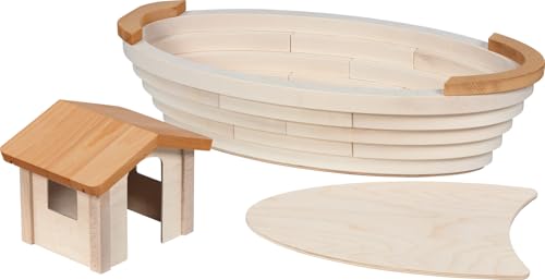 HOLZTIGER 80614 - Arche Noah aus Holz, handgearbeitetes Holzspielzeug aus Ahorn, Farben auf Wasserbasis, fördert Fantasie & Kreativität der Kinder, Made IN Europe, 69 x 36 x 31cm, 3er Set, ab 3 Jahre HOLZTIGER 80614 - Arche Noah aus Holz, handgearbeitetes Holzspielzeug aus Ahorn, Farben auf Wasserbasis, fördert Fantasie & Kreativität der Kinder, Made IN Europe, 69 x 36 x 31cm, 3er Set, ab 3 Jahre von HOLZTIGER